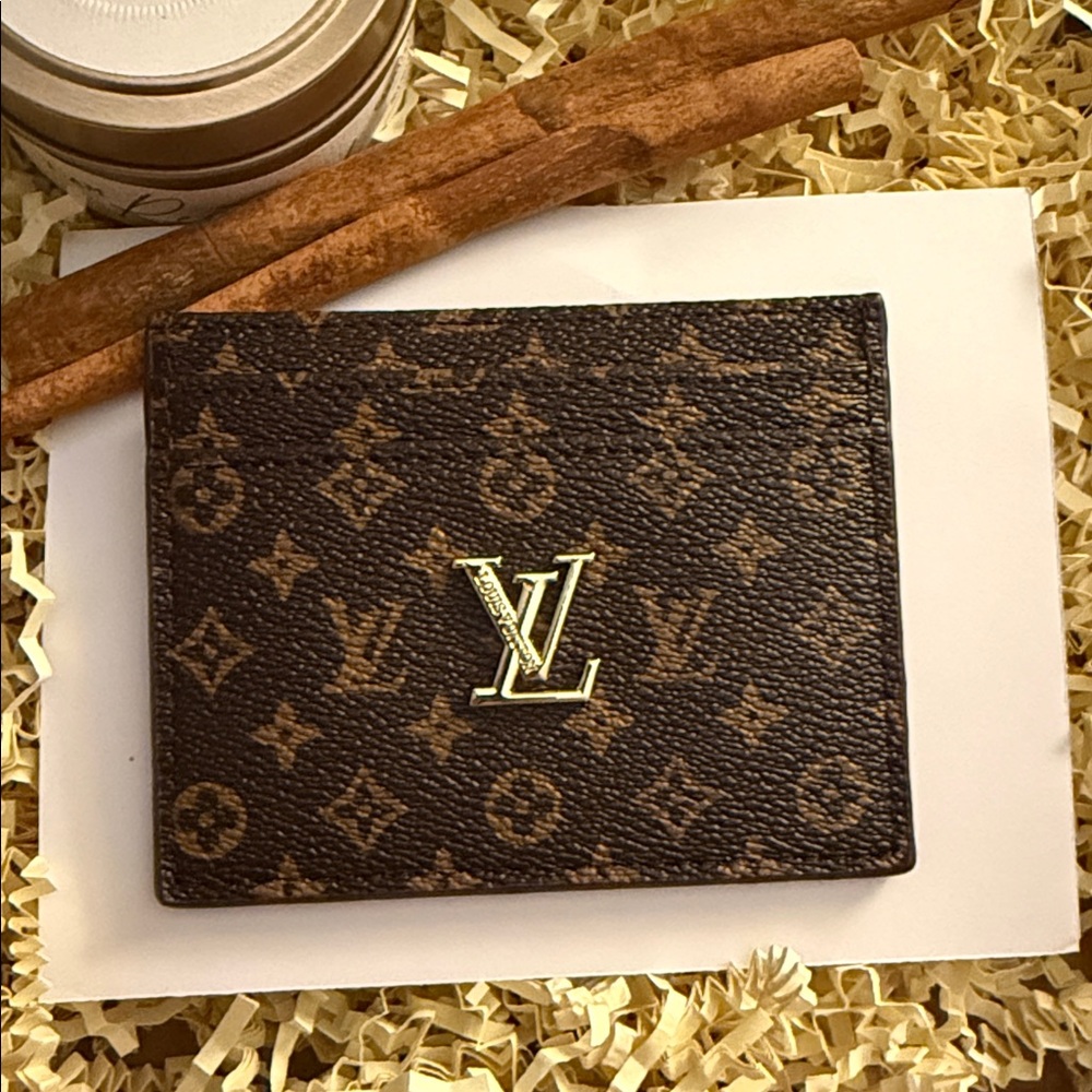 Fashion Design  Brown Monogram Card Holder.